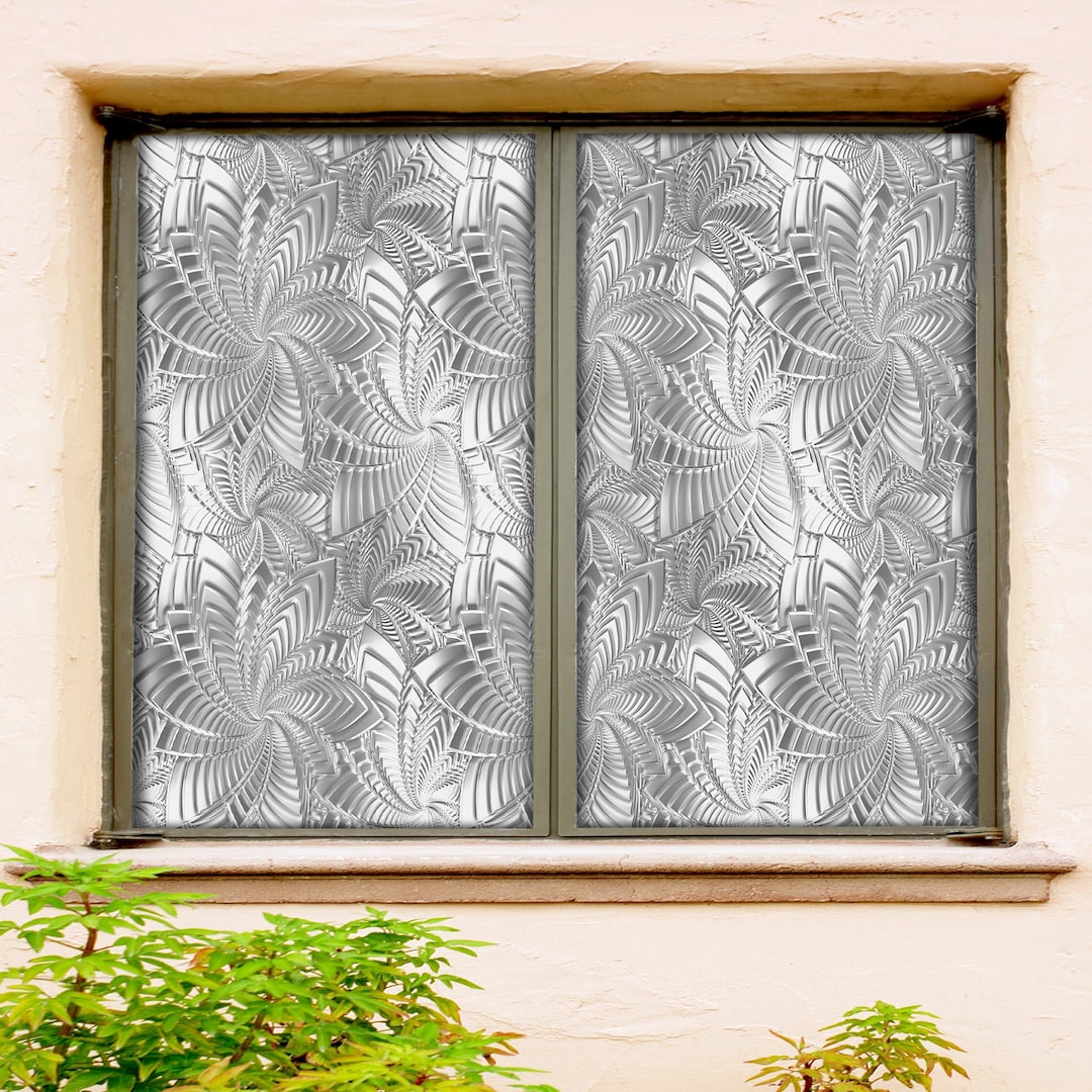 3D Grey Pattern WD4178 Window Film Print Sticker Cling Stained Glass ...