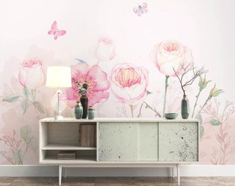 Pale Pink Wallpaper - Etsy Pale Pink Wallpaper - Etsy