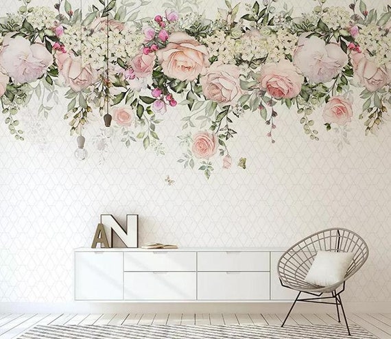 3D White Floral Self-adhesive Wallpaper Mural Peel and Stick - Etsy UK 3D White Floral Self-adhesive Wallpaper Mural Peel and Stick - Etsy UK