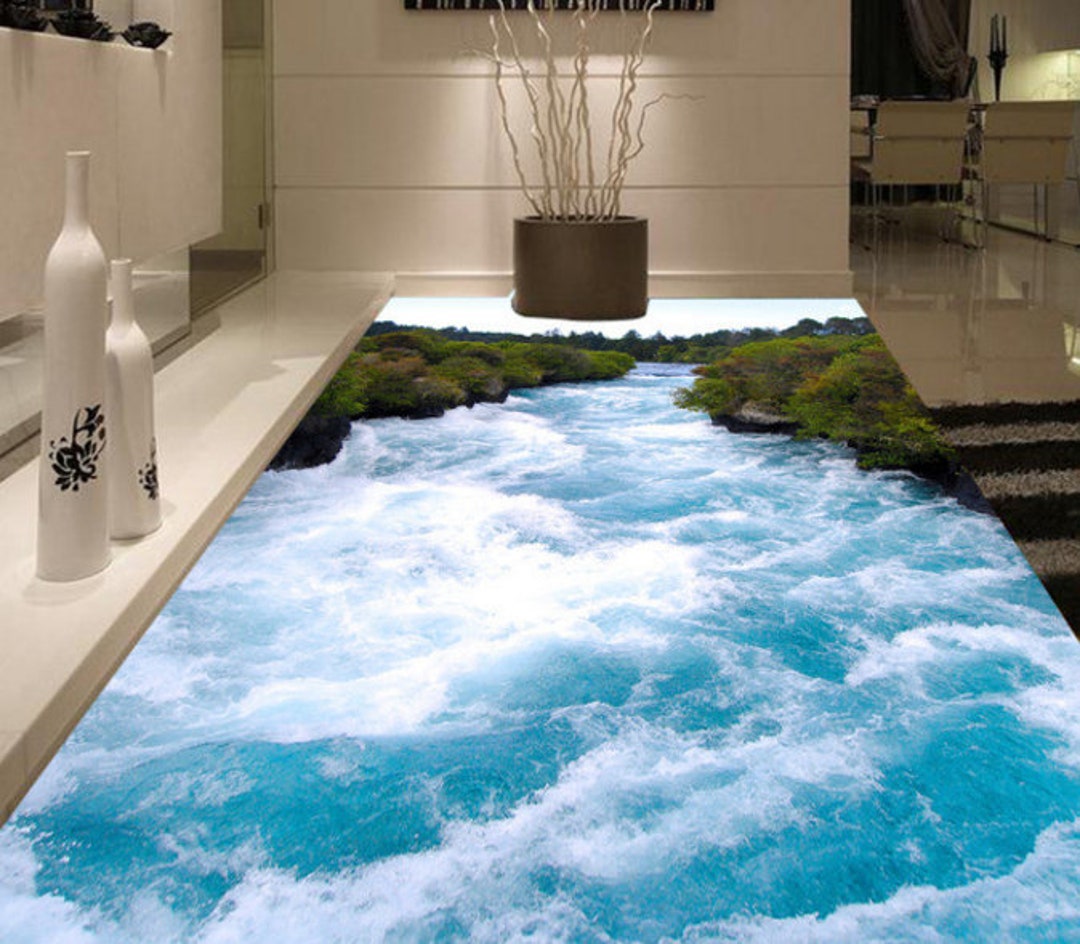 3D Dreamy Lake JJ4846FF Floor Wallpaper Murals Self-adhesive Removable ...