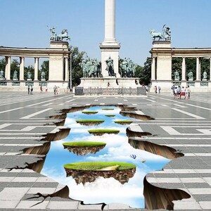 3D Sky Stones JJ4597FF Floor Wallpaper Murals Self-Adhesive Removable Bath Floor Waterproof floor Rug Mat Print Epoxy Kitchen