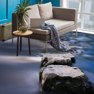 3D Big Stone Road JJ2683FF Floor Wallpaper Murals Self-Adhesive Removable Bath Floor Waterproof floor Rug Mat Print Epoxy Kitchen