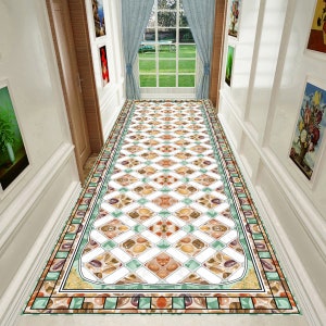 3D Colored Stones JJ6569FF Floor Wallpaper Murals Self-Adhesive Removable Bath Floor Waterproof floor Rug Mat Print Epoxy Kitchen