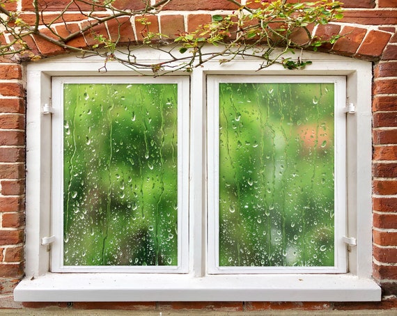 3d Nature S Rain W975 Window Film Print Sticker Cling Etsy