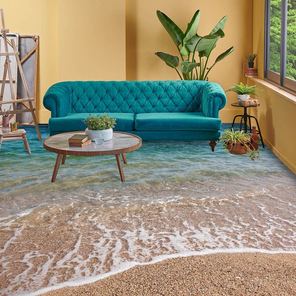 3D Sea Of Creation JJ4892FF Floor Wallpaper Murals Self-Adhesive Removable Bath Floor Waterproof floor Rug Mat Print Epoxy Kitchen
