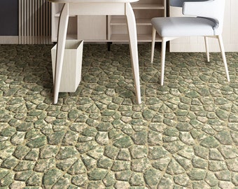 3D Quaint Stones JJ6418FF Floor Wallpaper Murals Self-Adhesive Removable Bath Floor Waterproof floor Rug Mat Print Epoxy Kitchen