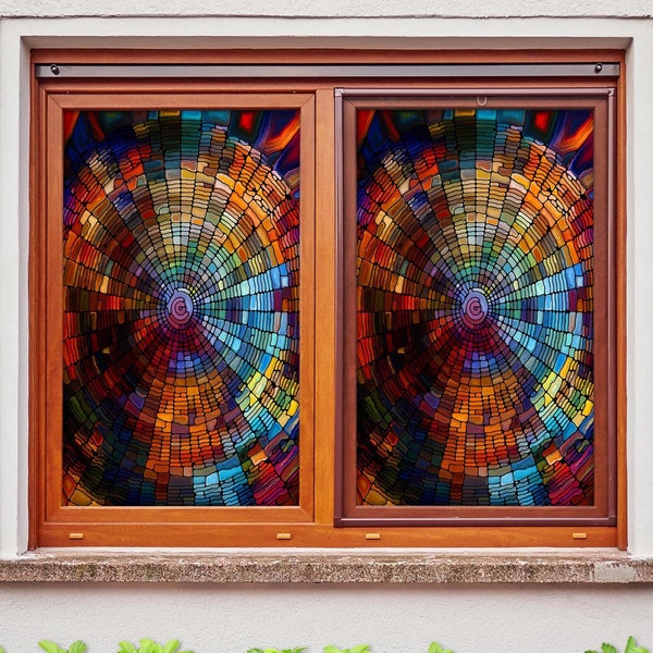 Stained Glass Window Decal Etsy
