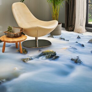 3D Light Blue Sea Dream JJ2328FF Floor Wallpaper Murals Self-Adhesive Removable Bath Floor Waterproof floor Rug Mat Print Epoxy Kitchen