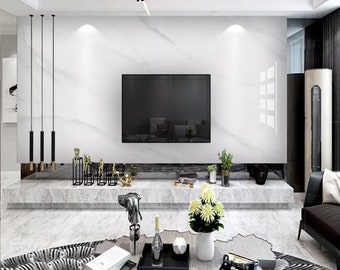 3D suave blanco ZZ3589 autoadhesivo Papel pintado Mural Peel y Stick Papel pintado extraíble impresiones de pared pegatinas característica pared fondo de pantalla