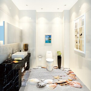 3D Grey Sand JJ5997FF Floor Wallpaper Murals Self-Adhesive Removable Bath Floor Waterproof floor Rug Mat Print Epoxy Kitchen