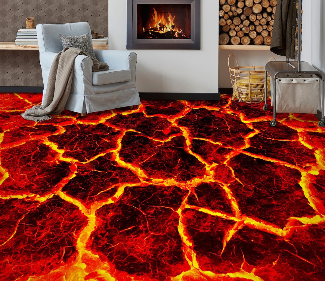 3D Hot Lava JJ4272FF Floor Wallpaper Murals Self-adhesive