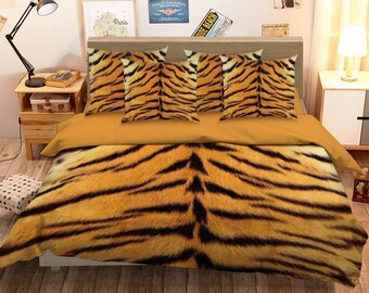 Tiger Print Bedding - Etsy