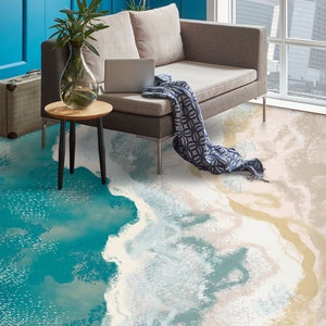 3D Elegant Beach Texture JJ2757FF Floor Wallpaper Murals Self-Adhesive Removable Bath Floor Waterproof floor Rug Mat Print Epoxy Kitchen