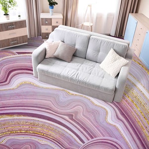 3D Glamour Purple Texture JJ3962FF Floor Wallpaper Murales Autoadesivo Rimovibile Pavimento Bagno Impermeabile Tappeto Tappeto Stampa Epoxy Cucina