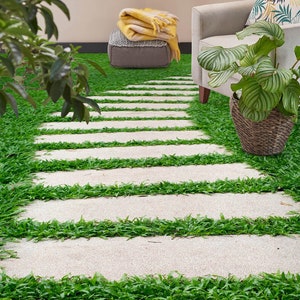 3D Stone Road In The Grass JJ2251FF Floor Wallpaper Murals Self-Adhesive Removable Bath Floor Waterproof floor Rug Mat Print Epoxy Kitchen