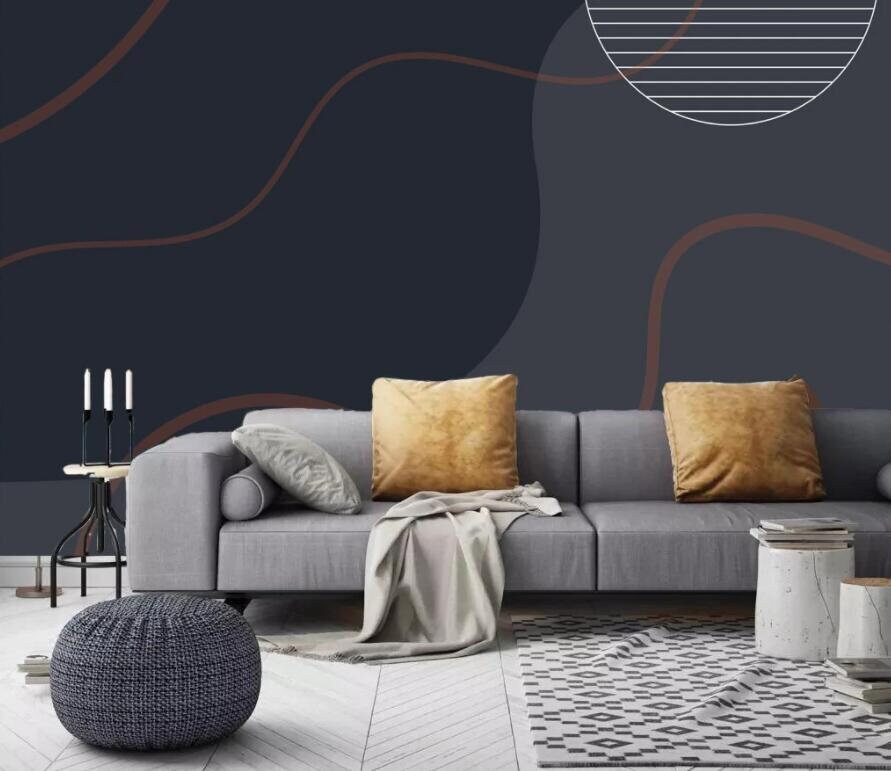 3D Elegant Orange ZZ3845 Self-adhesive Wallpaper Mural Peel | Etsy
