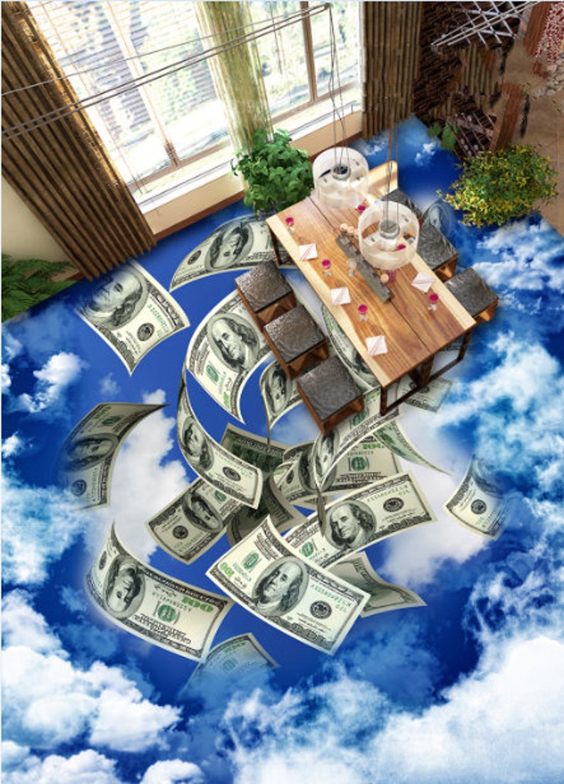 3D Important Money JJ4305FF Floor Wallpaper Murals Self-adhesive ...