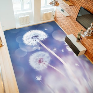 3D Speranza Dente di leone JJ3904FF Pavimento Wallpaper Murales Autoadesivo Riposibile Pavimento Bagno Impermeabile Tappeto Tappeto Stampa Epoxy Cucina