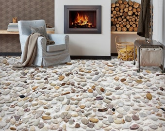 3D Cute Little Stones JJ2884FF Floor Wallpaper Murals Self-Adhesive Removable Bath Floor Waterproof floor Rug Mat Print Epoxy Kitchen