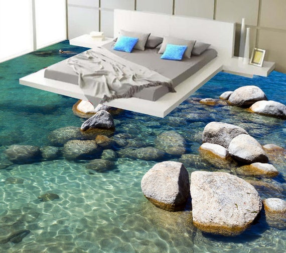 3D Plain Stones JJ5085FF Floor Wallpaper Murals Self-adhesive