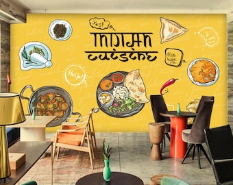 3D Tasty Food ZZ9840 Fondo de pantalla autoadhesivo Mural Peel and Stick Wallpaper Impresiones de pared extraíbles Pegatinas Característica papel tapiz de pared