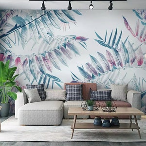 3D Speciale Colore Foglie - 2758 Autoadesivo Wallpaper Mural Peel e Stick Wallpaper Stampe muro rimovibile Stampe Caratteristiche Parete Sfondo