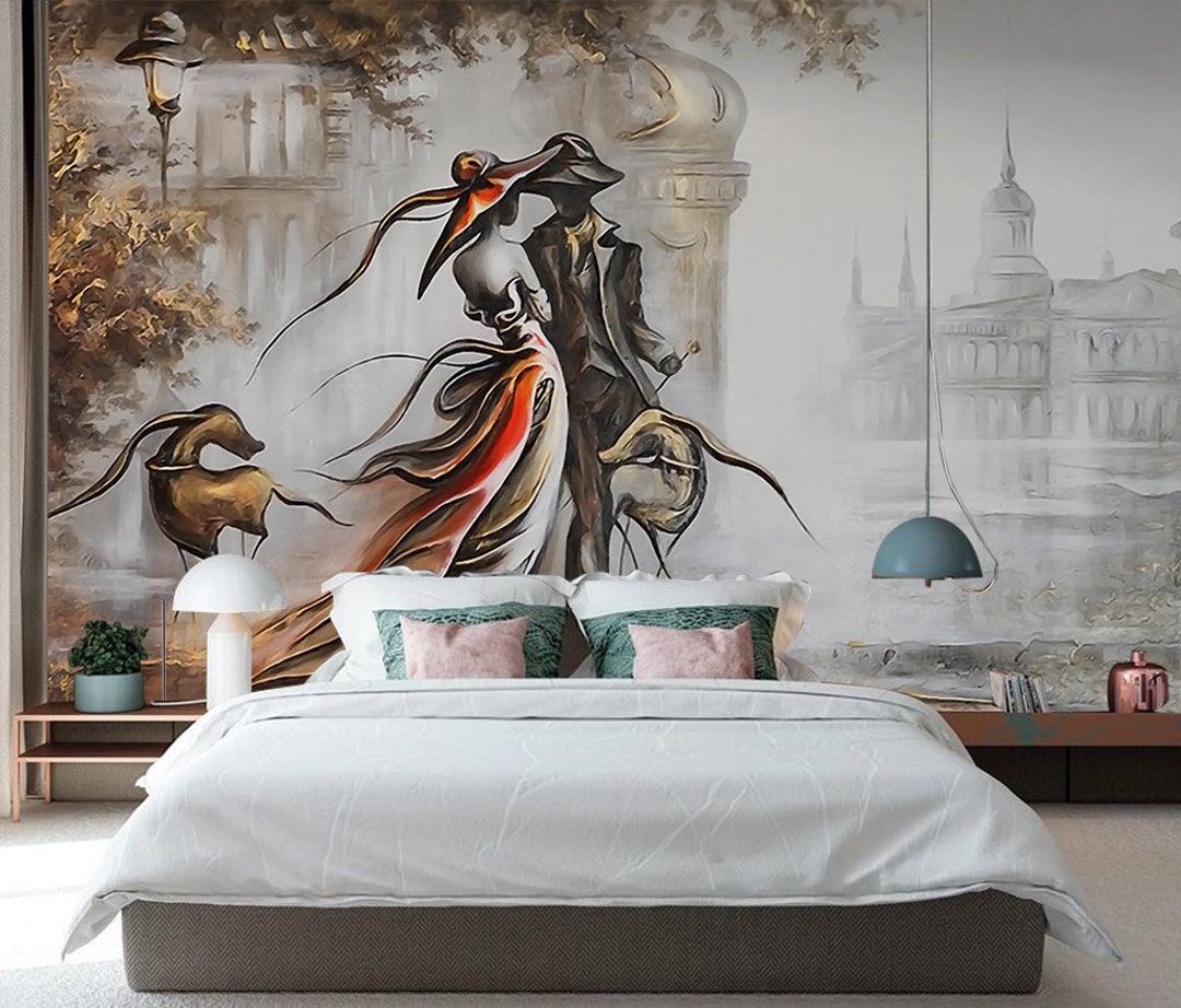3D Romantic Couple ZZ241 Self-adhesive Wallpaper Mural Peel - Etsy 3D Romantic Couple ZZ241 Self-adhesive Wallpaper Mural Peel - Etsy