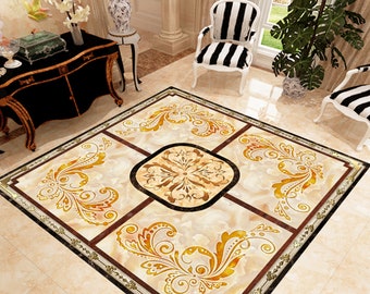 3D Gorgeous Squares JJ6556FF Floor Wallpaper Murals Self-Adhesive Removable Bath Floor Waterproof floor Rug Mat Print Epoxy Kitchen