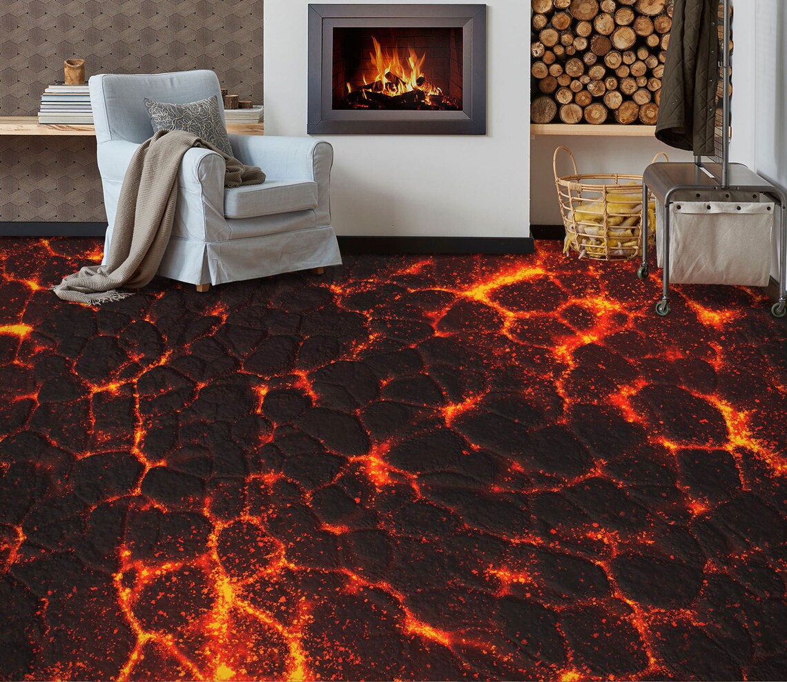 3D Hot Lava JJ2302FF Floor Wallpaper Murals Selfadhesive Etsy