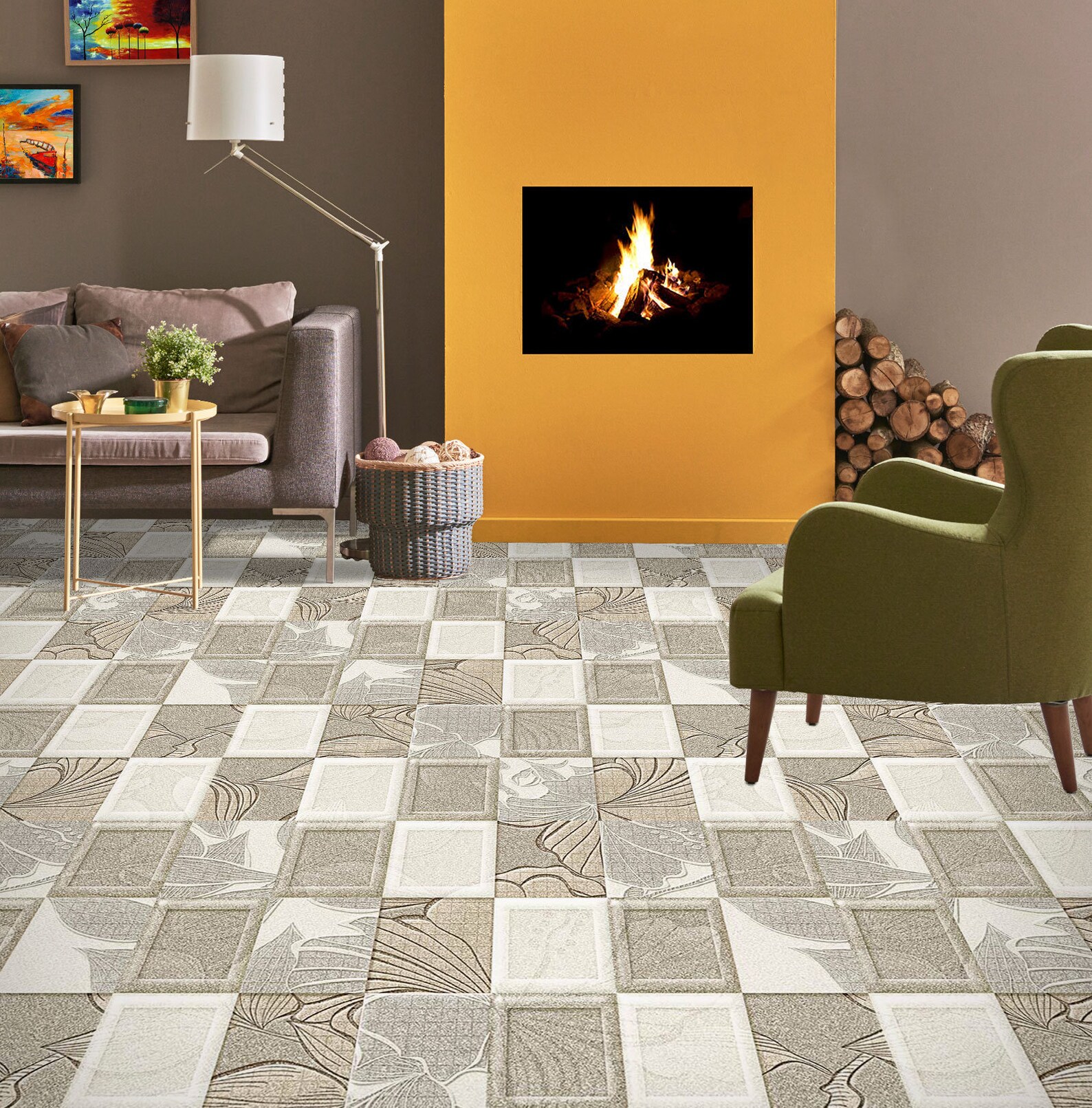 3d elegant pattern design jj7203ff floor wallpaper murals