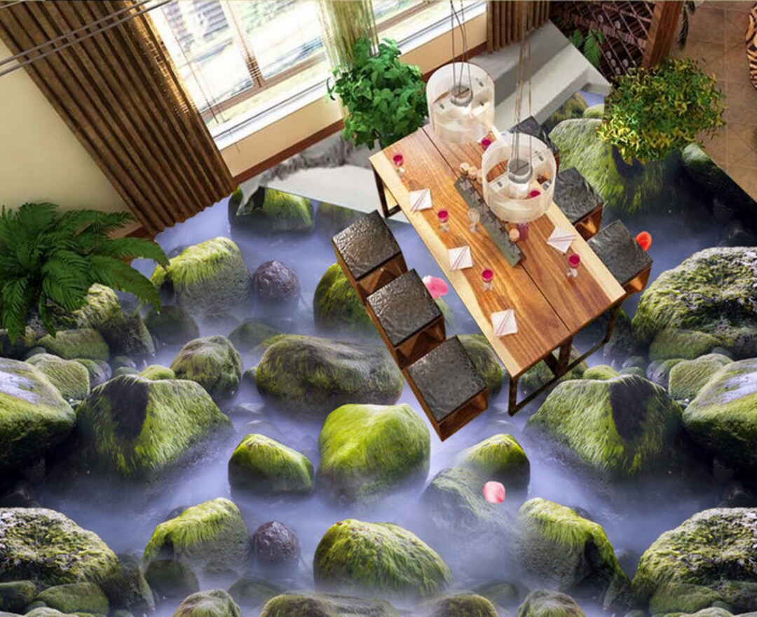 3D Stone Time JJ5277FF Floor Wallpaper Murals Self-adhesive Removable ...
