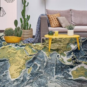 3D geologische Karte JJ2929FF Boden Tapete Wandbilder selbstklebende abnehmbare Bad Boden wasserdichtboden Teppich Matte Print Epoxy Küche