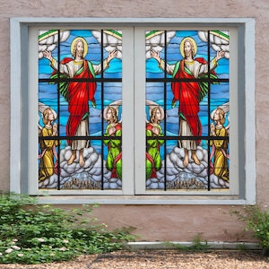 3D Priestly Baptism 096 Window Film Print Sticker Cling Stained Glass UV Block