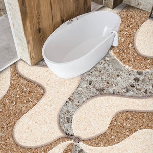 3D Elegant Design Art JJ3051FF Floor Wallpaper Murals Self-Adhesive Removable Bath Floor Waterproof floor Rug Mat Print Epoxy Kitchen