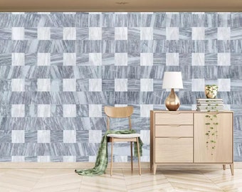 3D Gris Cuadrados ZZ3596 Autoadhesivo Wallpaper Mural Peel and Stick Wallpaper Removable Wall Prints Stickers Feature Wall Wallpaper