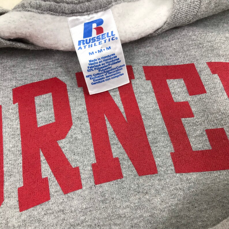 Vintage CORNELL UNIVERSITY Printed Spell Out University Outfits Crew Neck Sweatshirt Unisex Clothing Size Large