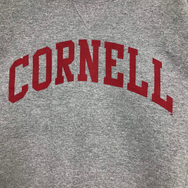 Vintage CORNELL UNIVERSITY Printed Spell Out University Outfits Crew Neck Sweatshirt Unisex Clothing Size Large