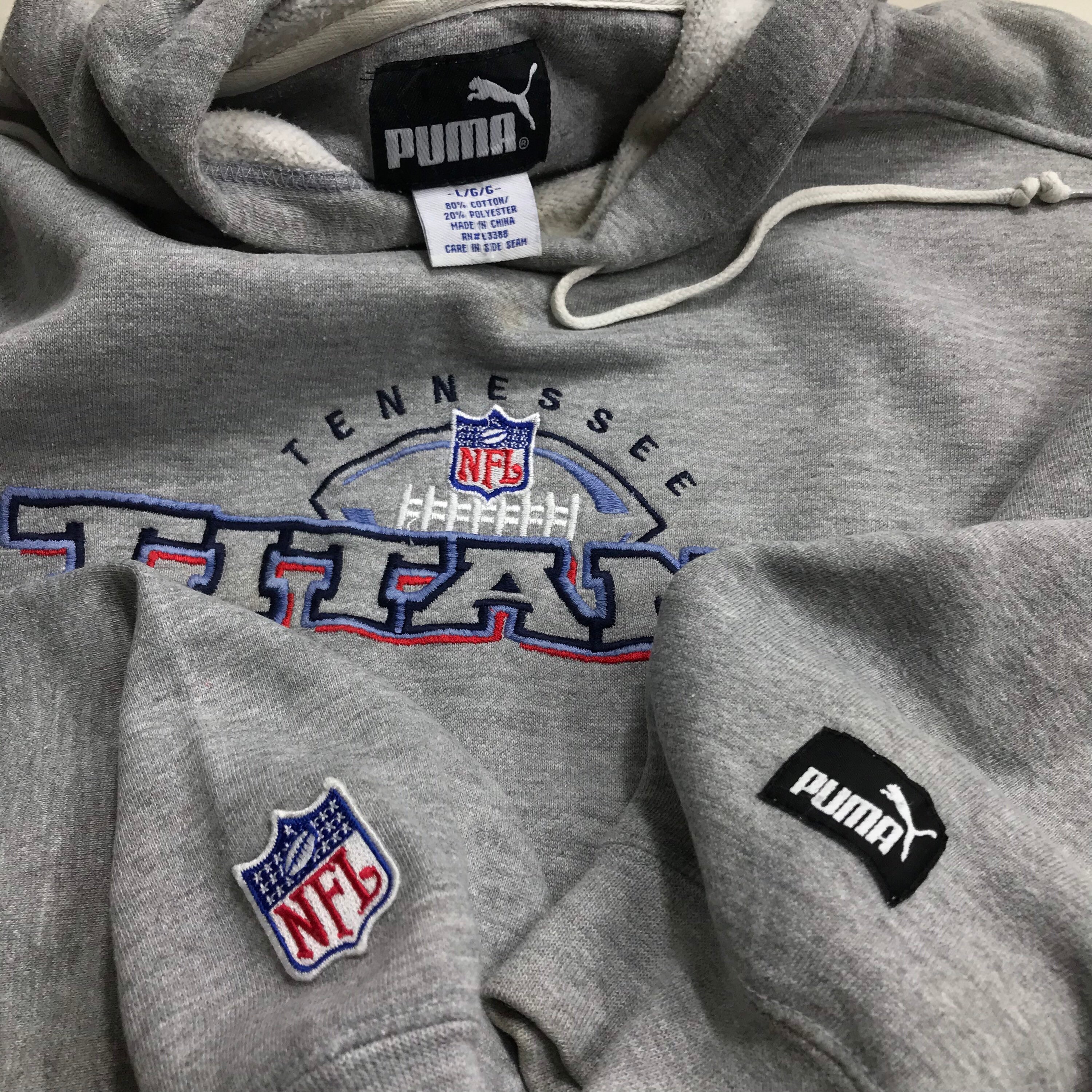 Printify Tennessee Titans Vintage 90's Heavyweight NFL Hoodie White / 2XL