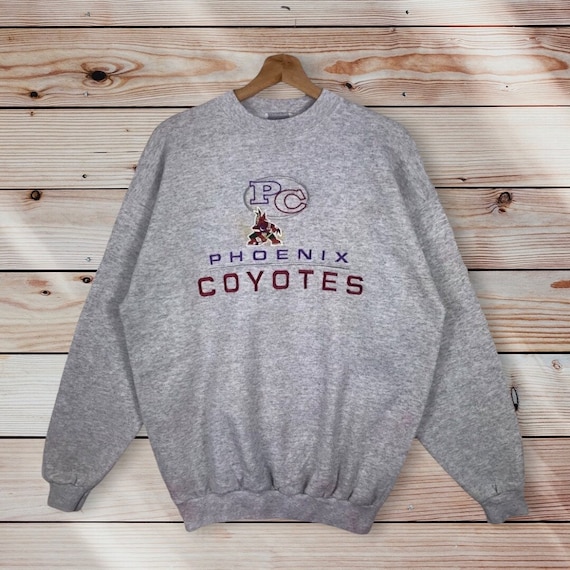 Vintage 90s Logo 7 NHL Phoenix Coyotes Crewneck Sweatshirt 