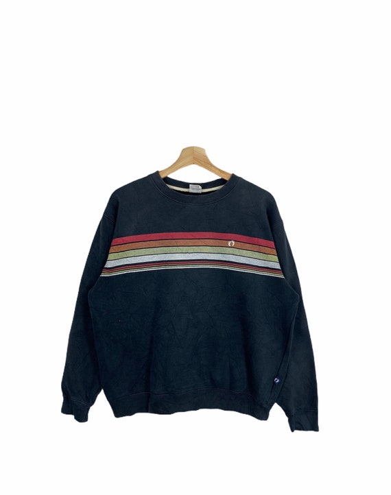 HANG TEN Stripe Sweatshirt Hang Ten Embroidery Sma