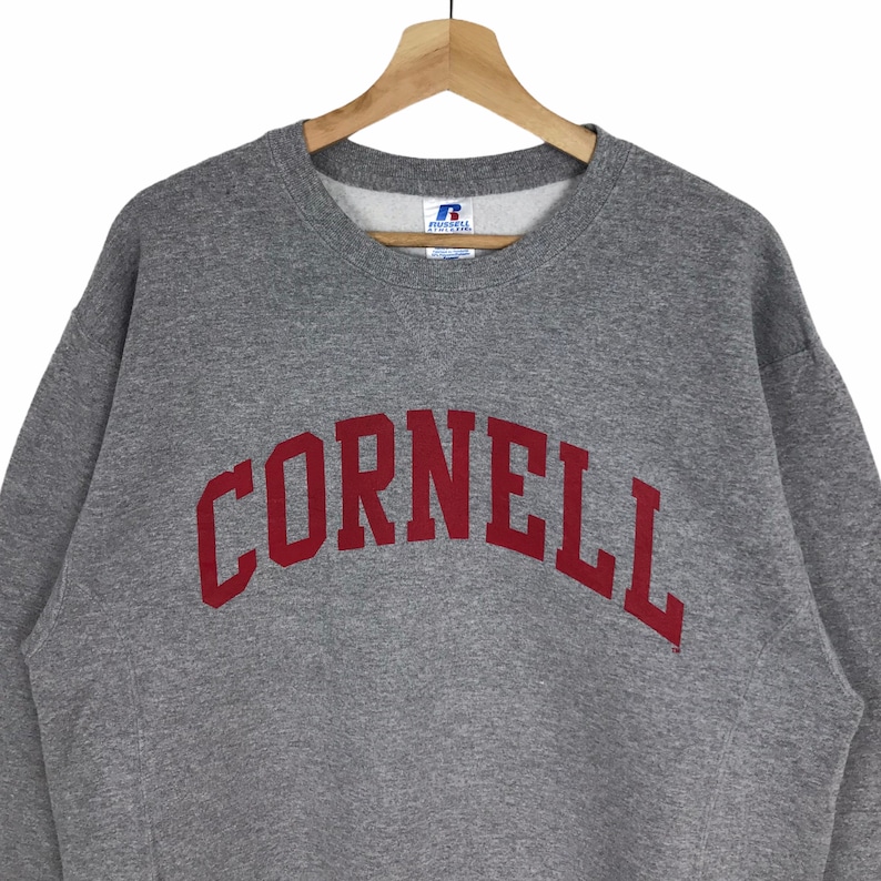 Vintage CORNELL UNIVERSITY Printed Spell Out University Outfits Crew Neck Sweatshirt Unisex Clothing Size Large