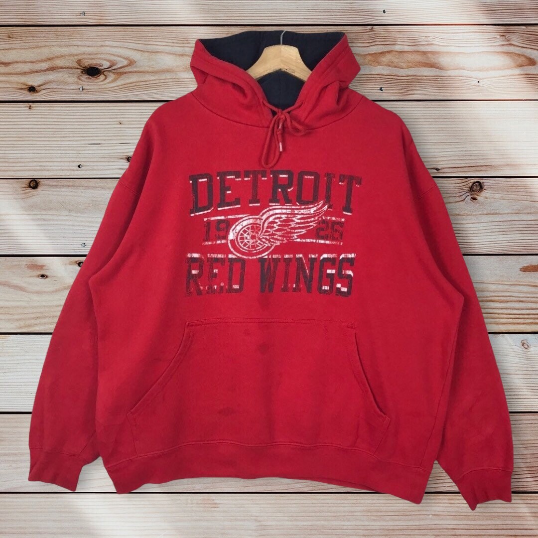 Detroit Red Wings CCM Vintage Apparel Pullover Hoodie Sweatshirt Men's  Medium