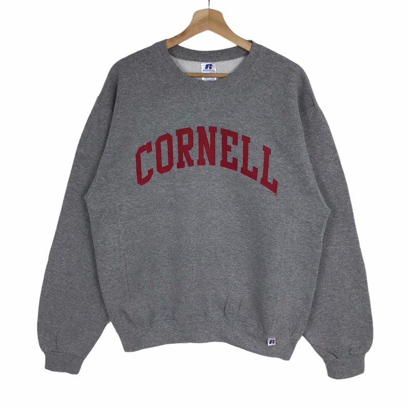 Vintage CORNELL UNIVERSITY Printed Spell Out University Outfits Crew Neck Sweatshirt Unisex Clothing Size Large