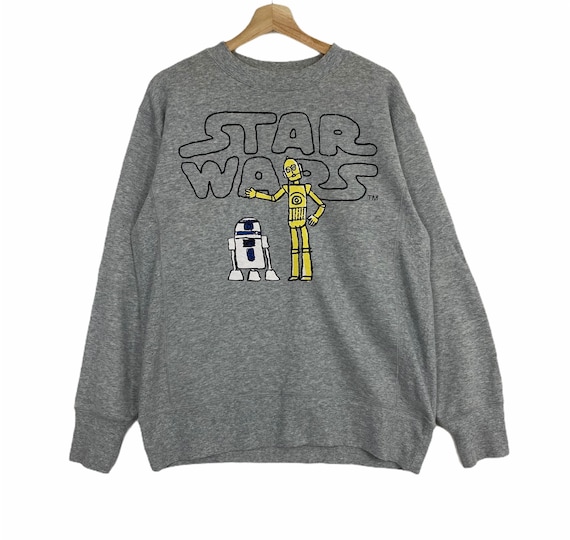 RARE!!!STAR WARS Spell Out Big Logo Crew Neck Swea