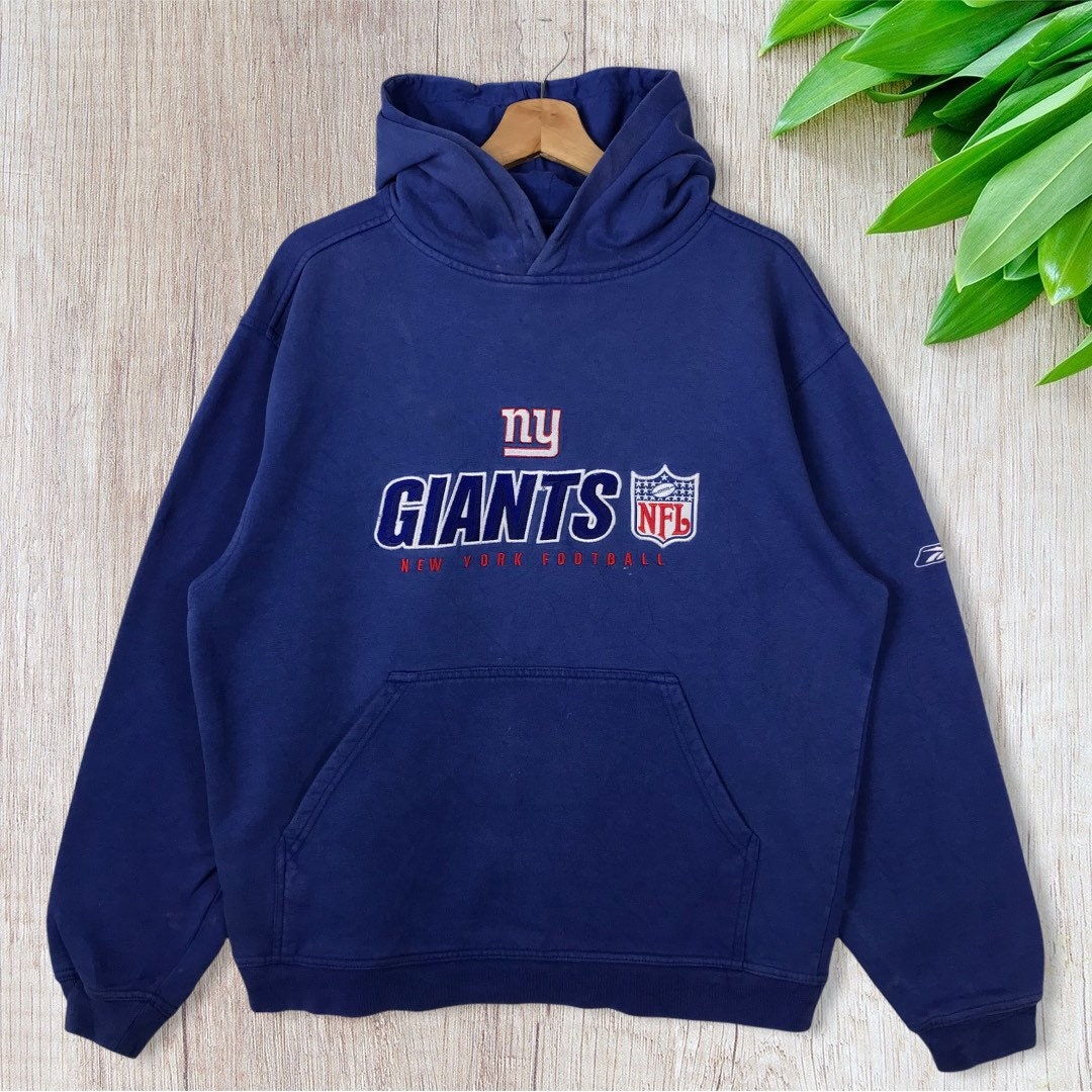 Vintage NFL New York Giants Pullover Hoodie Embroidery Spell