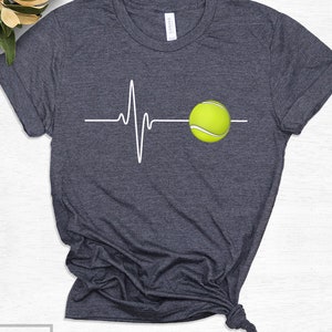 Tennis Heartbeat Shirt, Tennis Shirt for Tennis Player, Tennis Shirts, Tennis Gifts, Tennis Player Shirts, Tennis Coach Shirts, Sport Shirt