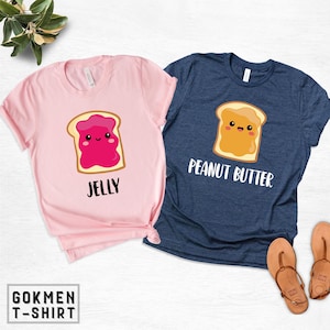 Peanut Butter and Jelly Matching Shirts, Couples, Best Friends, His and Hers Funny Shirts, Cute Relationship Gift, Bestie Outfit, Foodie Tee
