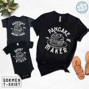 Matching Dad and Kid Pancake Shirt, Pancake Maker Matching Outfit, Father Son Breakfast Tee, Daddy Me Cooking Shirt, Gift for Pancake Lovers