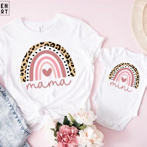Rainbow Mama Shirt, Rainbow Mini Shirt, Mama Mini Matching Shirt, Mama and Baby Shirt, Mothers Day Gift, Mom Gift, Rainbow Mama Mini Outfit