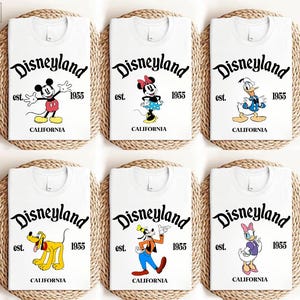 Retro Disneyland Est 1955 Shirt, Mickey and Friends Shirt, Disney Group Shirt, Disney All Characters Tee,  Disney Family Shirt, Disney Trip